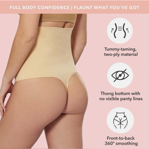 EMPETUA High Wasted Shaper Thong, Nude - Picture 2 of 5